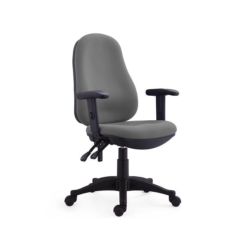 Офис стол Norton, текстил, Ergon 2l механизъм, до 120 kg, сив