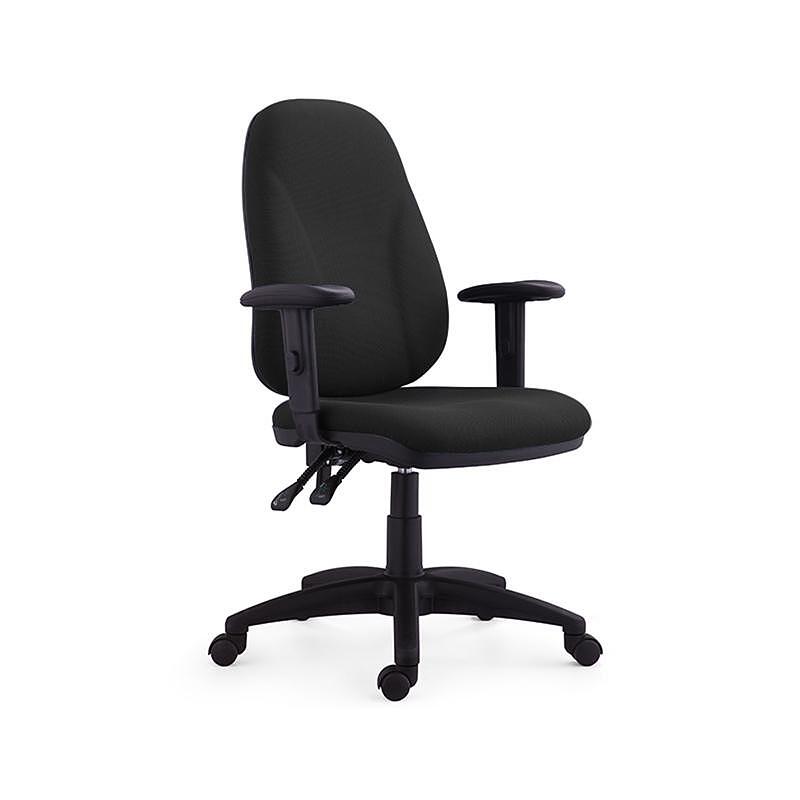 Офис стол Bristol, текстил, Ergon 2l механизъм, до 130 kg, черен