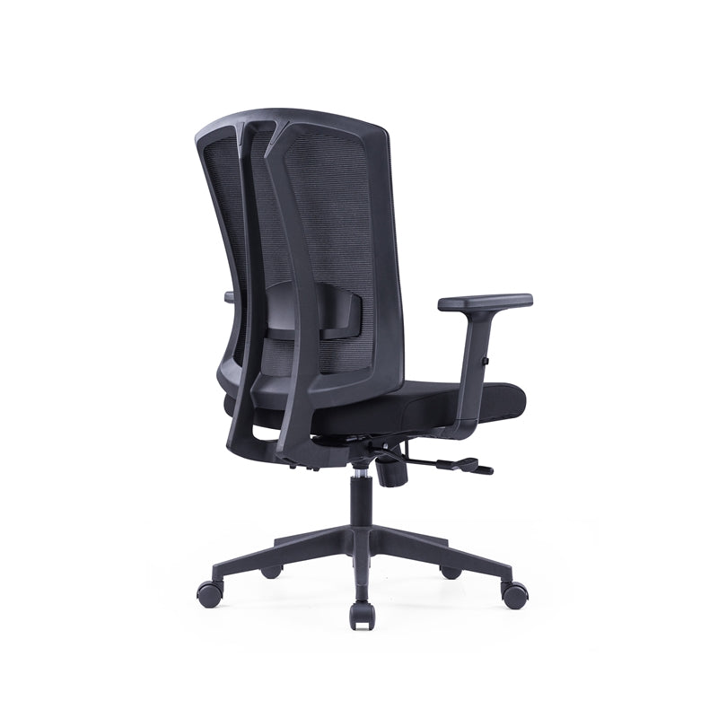 Ергономичен офис стол Primo W, дамаска и меш, Multi-function механизъм, до 130 kg, черен