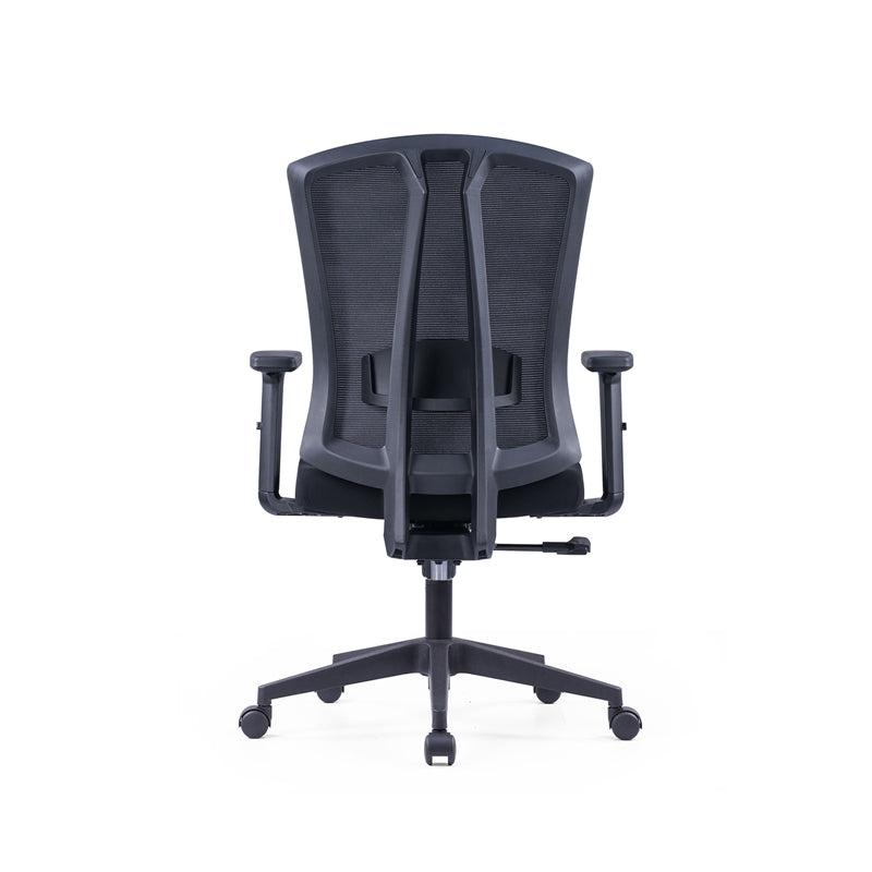 Ергономичен офис стол Primo W, дамаска и меш, Multi-function механизъм, до 130 kg, черен