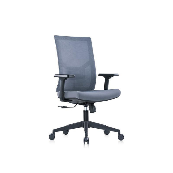 Ергономичен стол Snow Black W, дамаска и меш, Multi-function механизъм, до 120 kg, светлосива седалка, светлосива облегалка