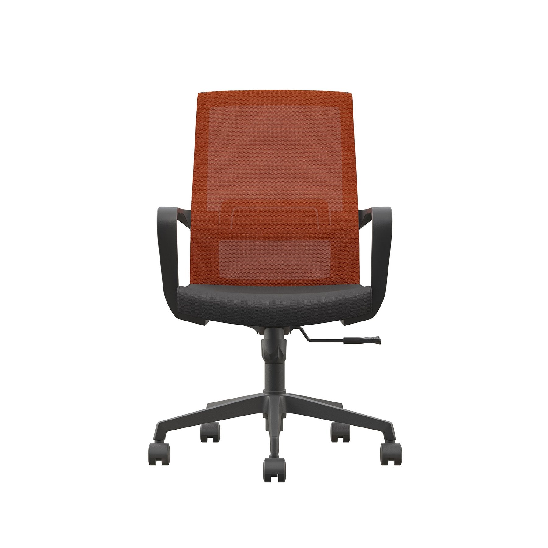 Офис стол Smart W, дамаска и меш, Tilt механизъм, до 120 kg, черна седалка, тъмночервена облегалка