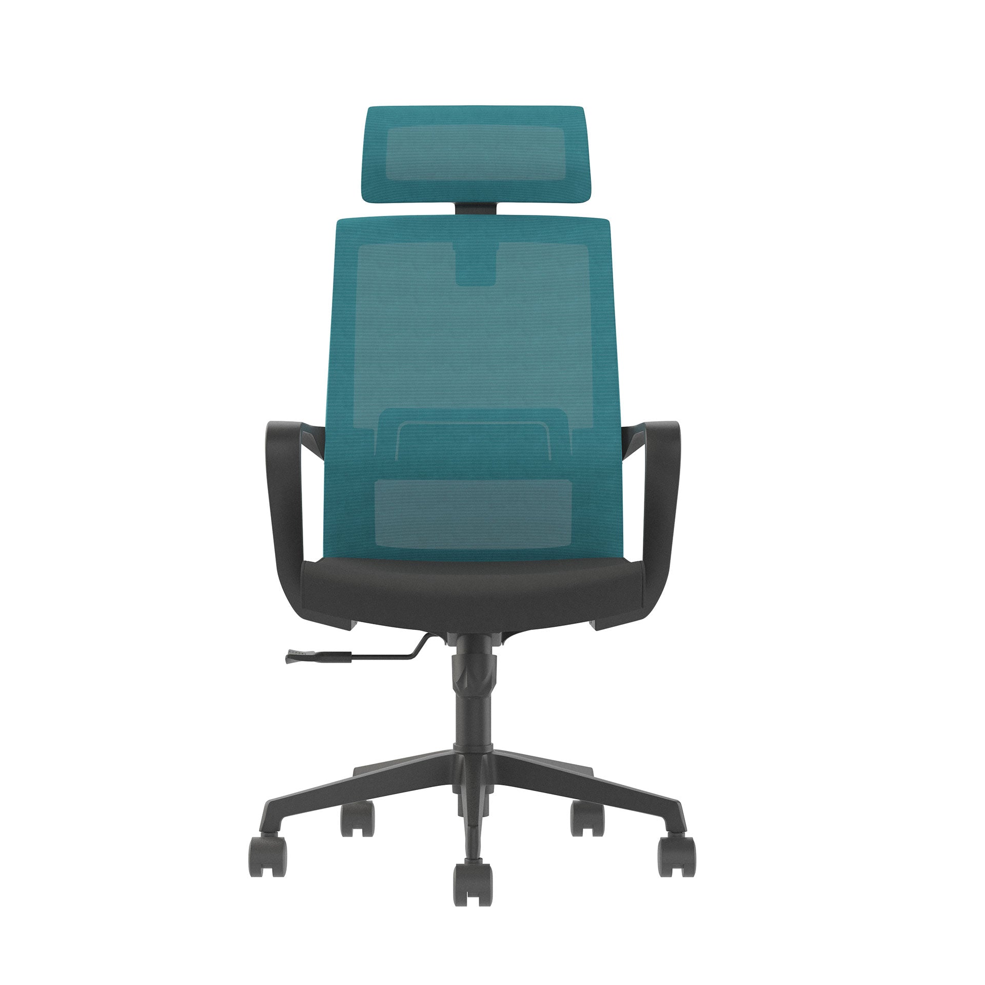 Директорски стол Smart HB, дамаска и меш, Tilt механизъм, до 120 kg, черна седалка, синя облегалка