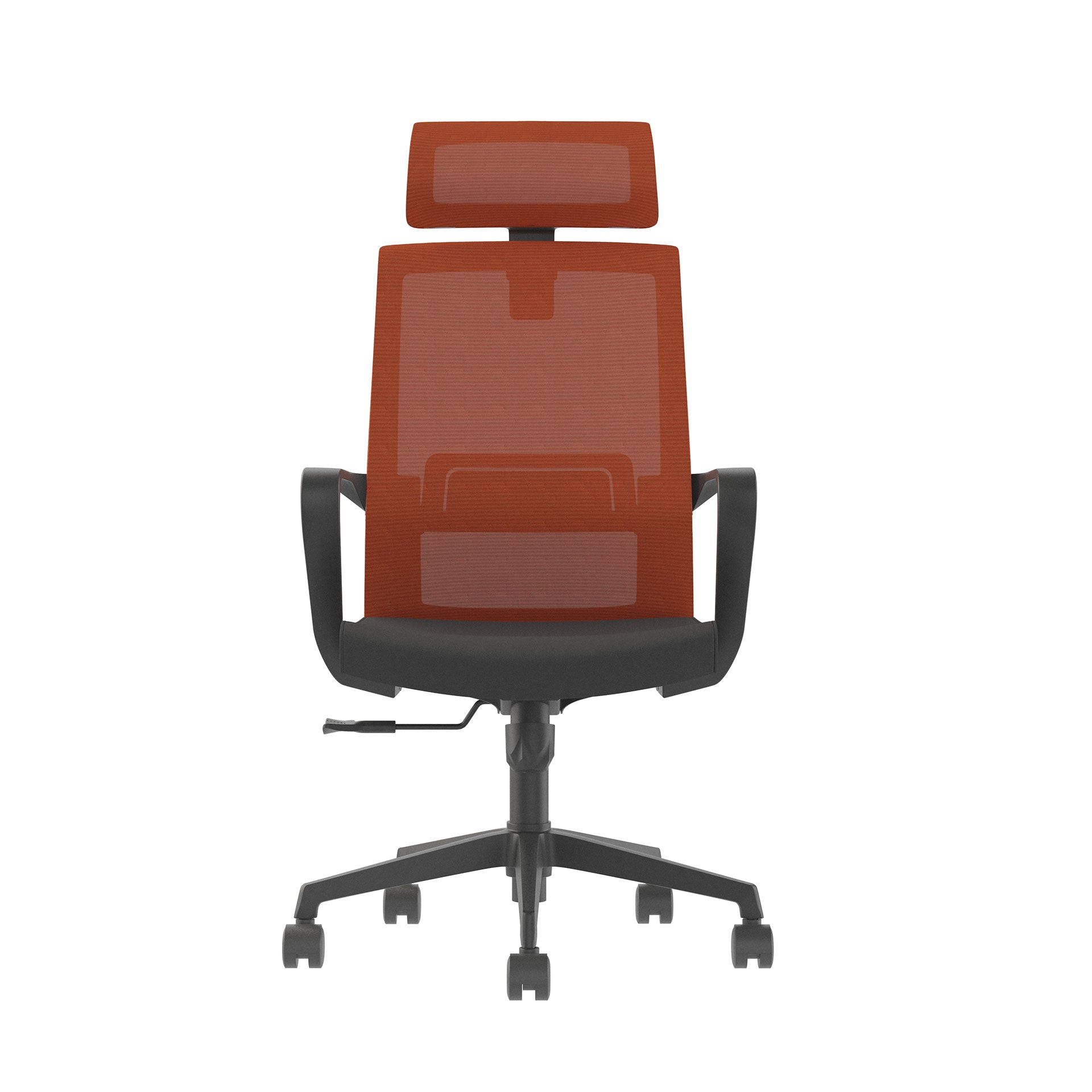 Директорски стол Smart HB, дамаска и меш, Tilt механизъм, до 120 kg, черна седалка, тъмночервена облегалка