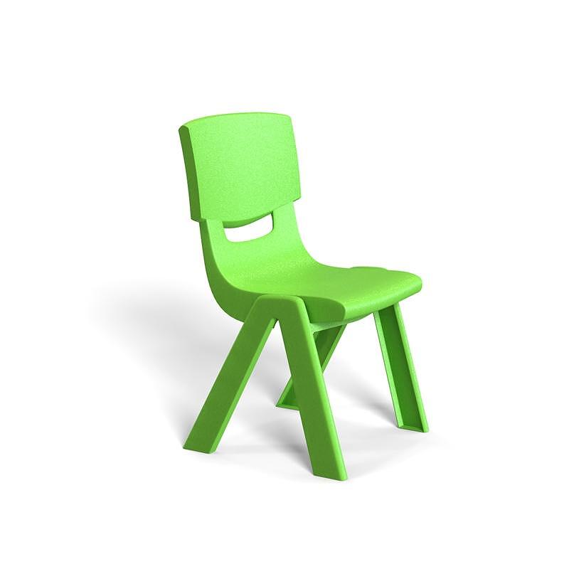 Детски стол Chico, пластмасов, с облегалка, 41 х 35 х 62 cm, зелен