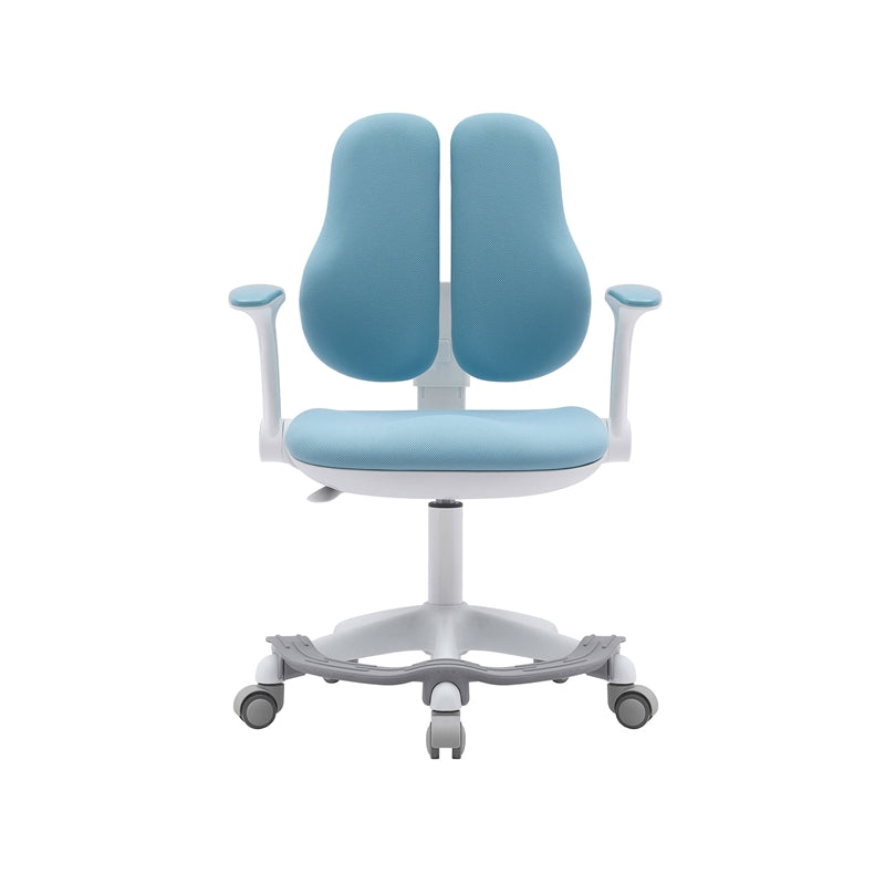 Детски стол Ergo Cute White, текстил, до 100 kg, син