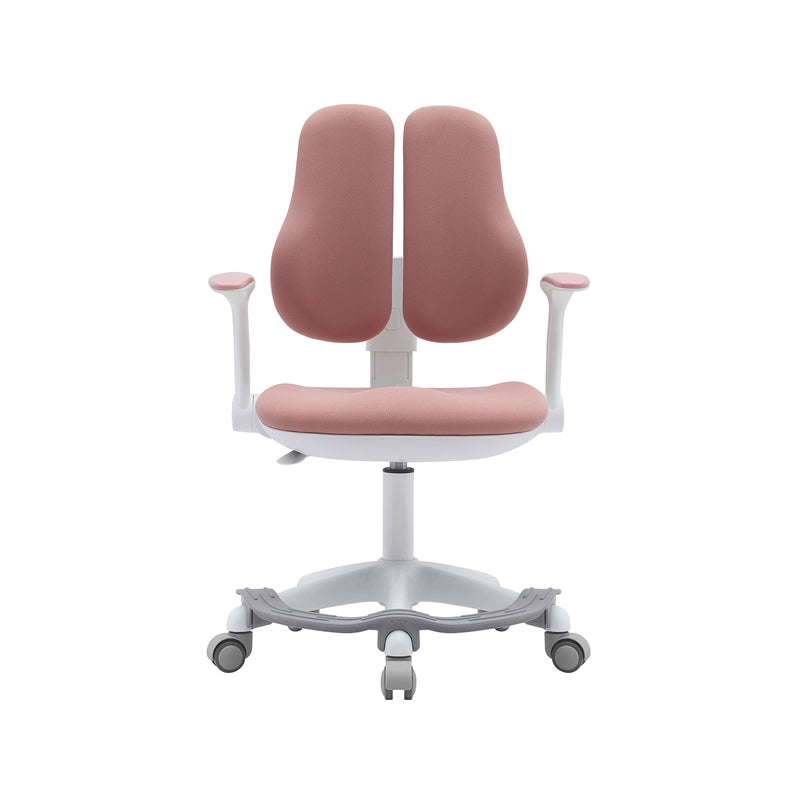 Детски стол Ergo Cute White, текстил, до 100 kg, розов