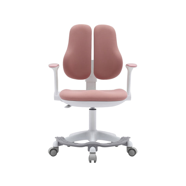 Детски стол Ergo Cute White, текстил, до 100 kg, розов