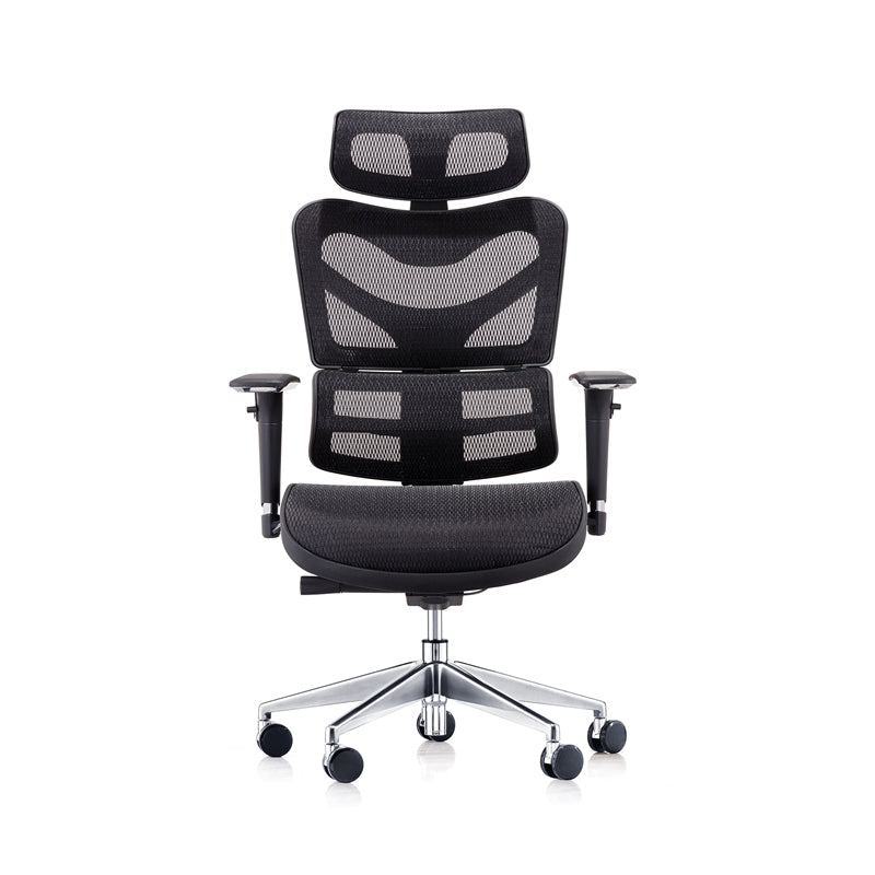 Ергономичен стол TECH@MAX, Multi-function механизъм, до 250 kg, черен