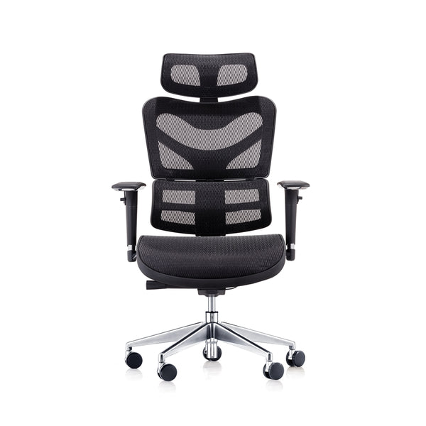 Ергономичен стол TECH@MAX, Multi-function механизъм, до 250 kg, черен