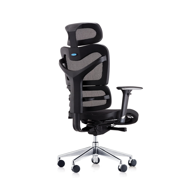 Ергономичен стол TECH@MAX, Multi-function механизъм, до 250 kg, черен
