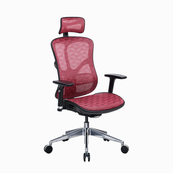 Ергономичен стол TECH@STYLE, Multi-function механизъм, до 250 kg, червен