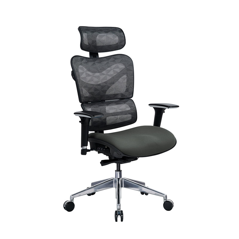 Ергономичен стол TECH@GAMES, Multi-function механизъм, до 250 kg, сив