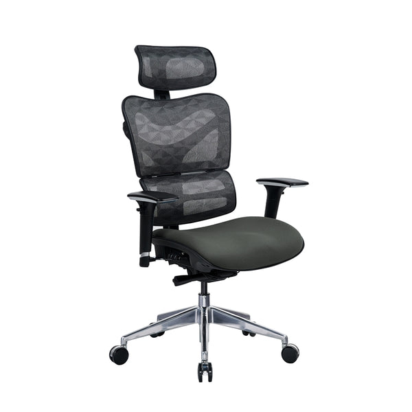 Ергономичен стол TECH@GAMES, Multi-function механизъм, до 250 kg, сив