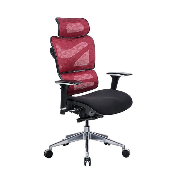 Ергономичен стол TECH@GAMES, Multi-function механизъм, до 250 kg, черна седалка, червена облегалка