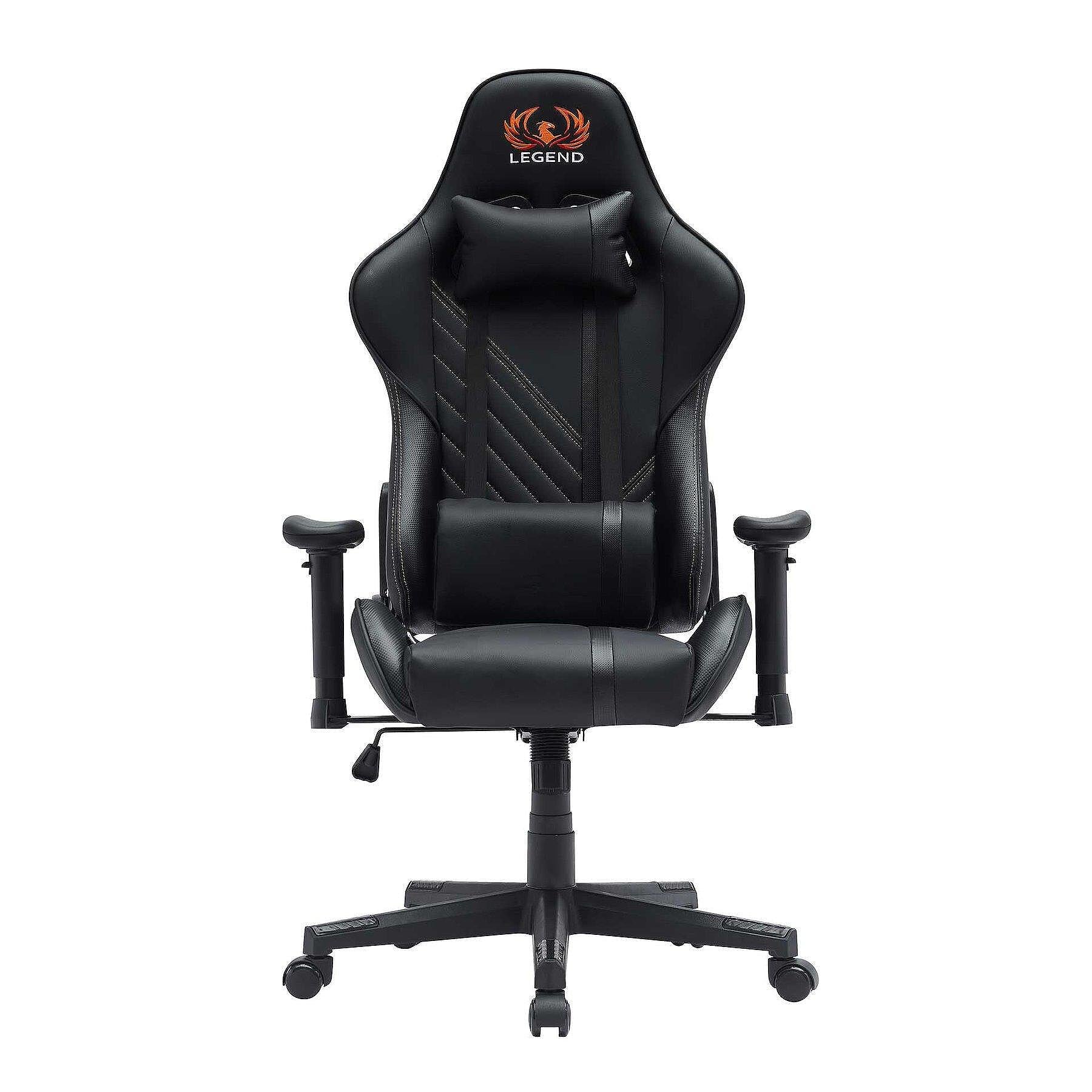 Геймърски стол Get Legend, екокожа, Butterfly механизъм, полипропиленова основа, до 150 kg, черен
