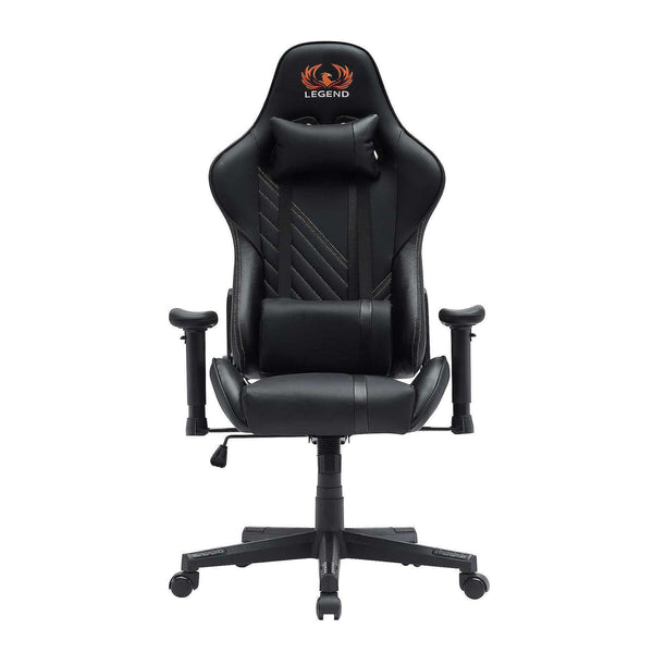 Геймърски стол Get Legend, екокожа, Butterfly механизъм, полипропиленова основа, до 150 kg, черен