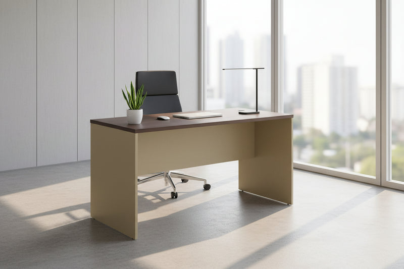 Бюро Lisabon RB103V, 1400 x 700 x 740 mm, тъмен дъб и сиво