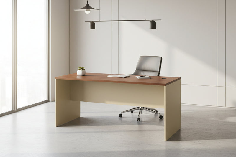 Бюро Elmaz RB104V, 1600 x 700 x 740 mm, австралийски дъб и сиво