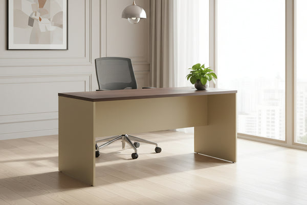 Бюро Lisabon RB104V, 1600 x 700 x 740 mm, тъмен дъб и сиво