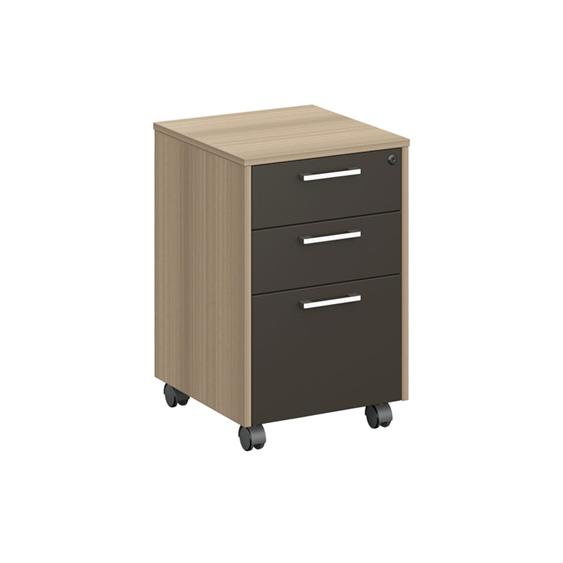 Контейнер за бюро Milano, 400 х 420 х 620 mm, ПДЧ, светъл дъб и тъмносиво
