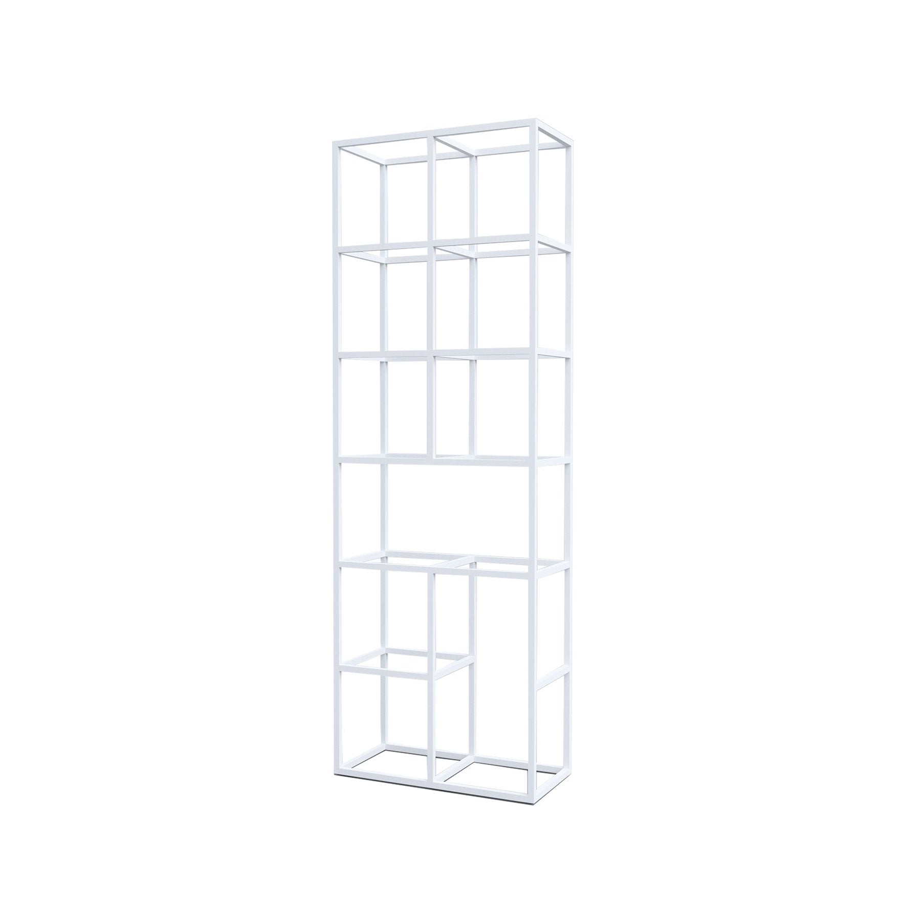Стелаж Boxi S, метален, 720 х 370 х 2120 mm, бял
