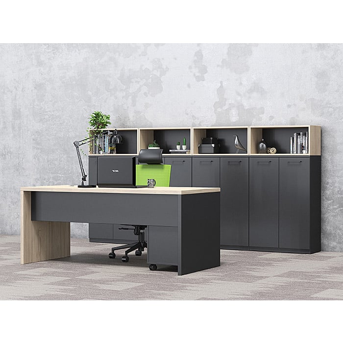 Стелаж Boxi M, метален, 720 х 370 х 2120 mm, черен