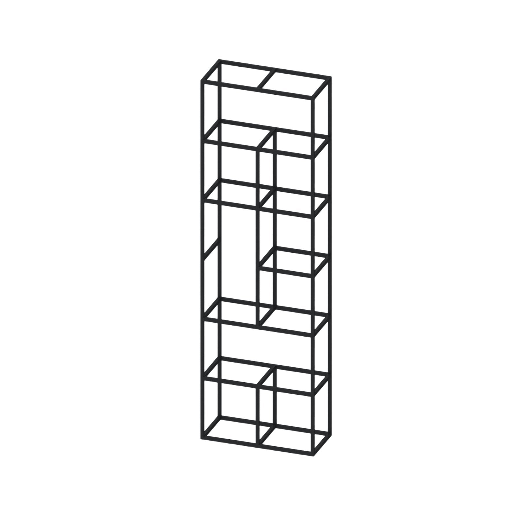 Стелаж Boxi M, метален, 720 х 370 х 2120 mm, черен