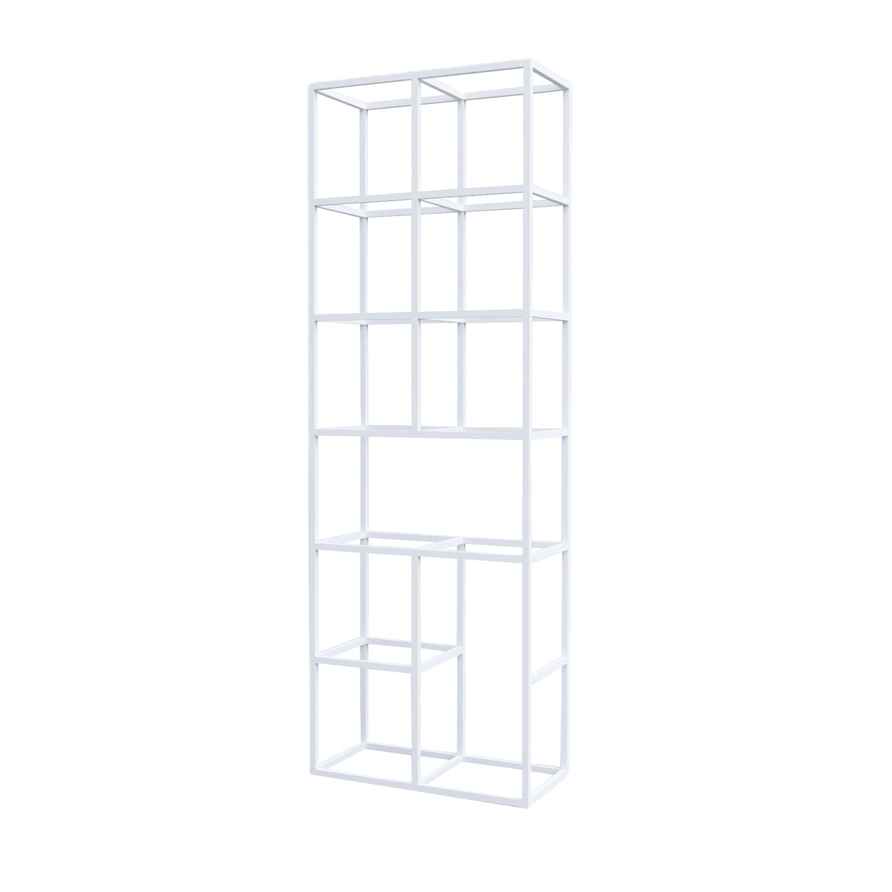 Стелаж Boxi S, метален, 720 х 370 х 2120 mm, бял