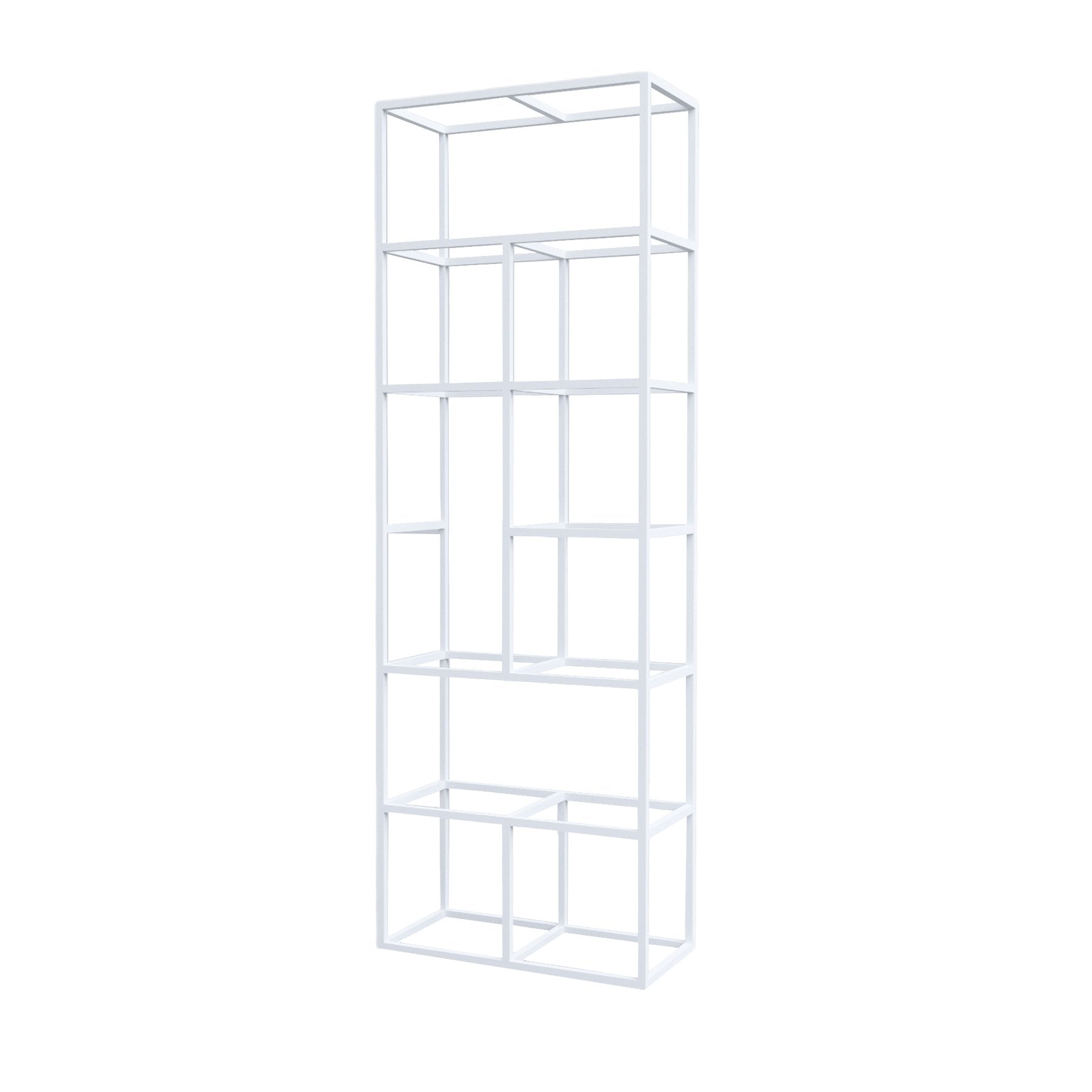 Стелаж Boxi M, метален, 720 х 370 х 2120 mm, бял