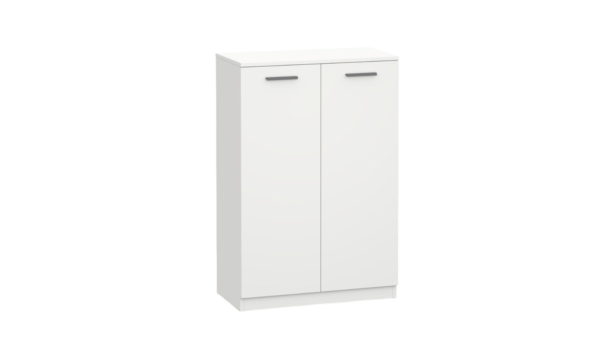 Шкаф Boxi, двоен, с две врати, долен, 720 х 370 х 1069 mm, ПДЧ, бял