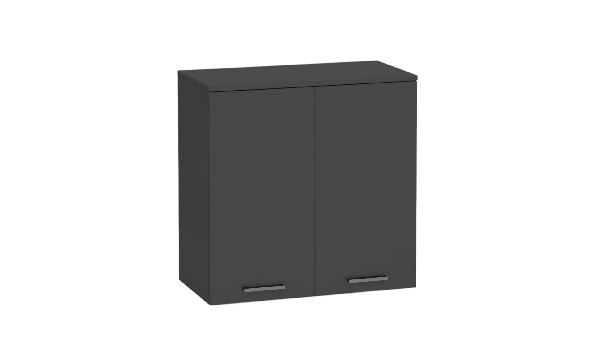 Шкаф Boxi, двоен, с две врати, горен, 720 х 370 х 721 mm, ПДЧ, черен