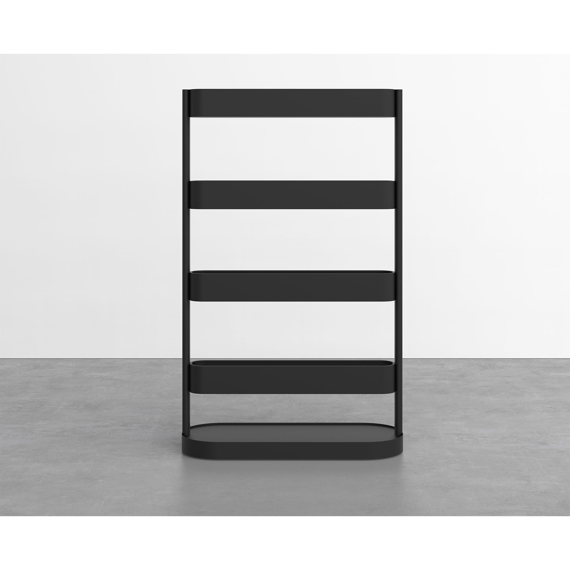 Стелаж, метален Divider, въглеродна стомана, 1200 x 480 x 1980 mm, черен
