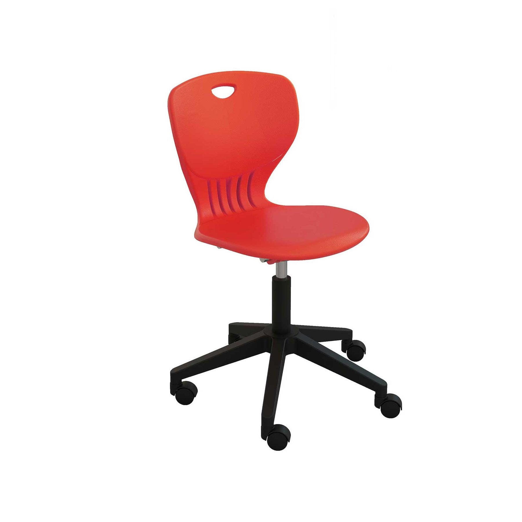Ученически стол Maxima Move Black, полипропилен, до 120 kg, червен