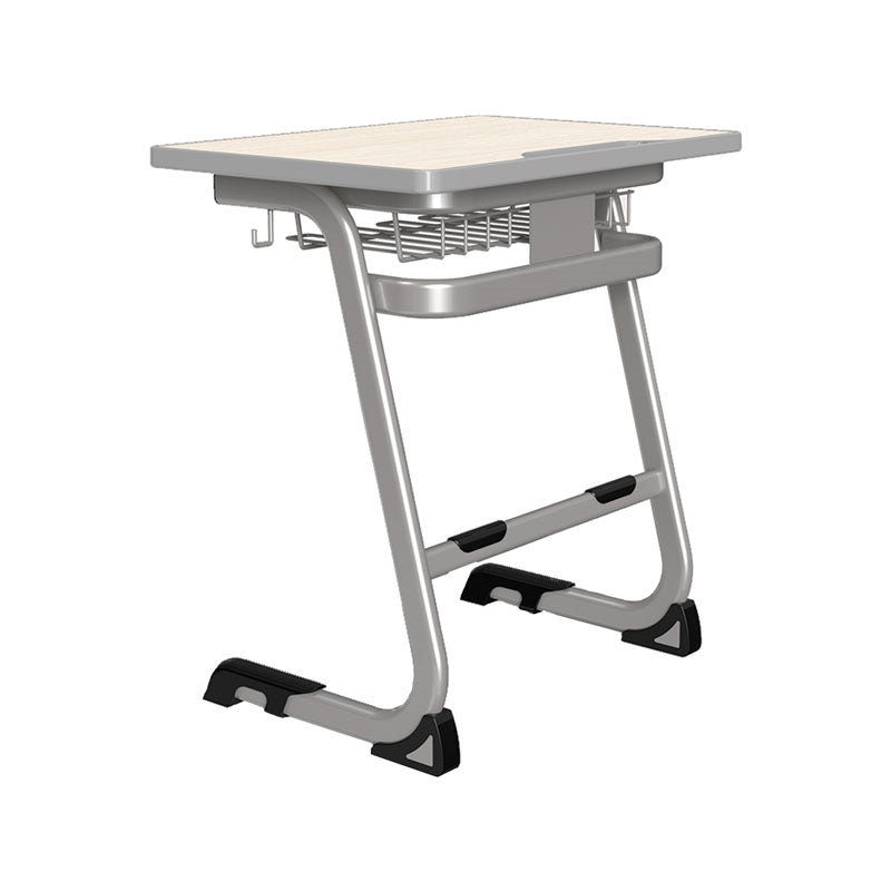 Ергономичен чин и стол Istudy Grey, от VIII до XII клас, 700 х 500 х 760 mm, плот светъл бук, сиви крака