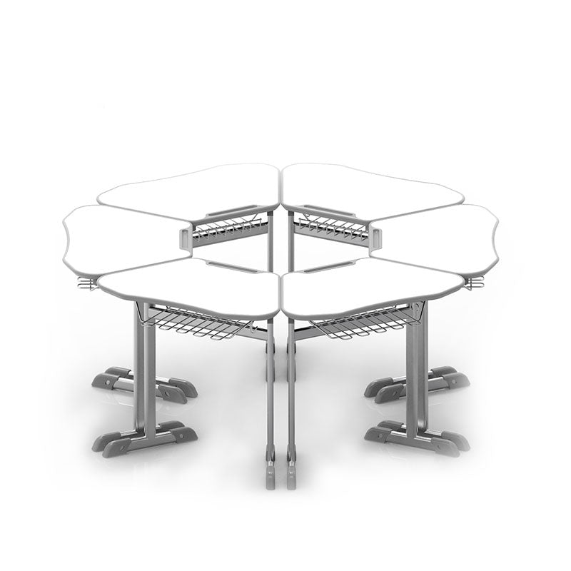 Ученическа маса Jam, едноместна, от V до VIII клас, 700 х 500 х 710 mm, MDF, сива