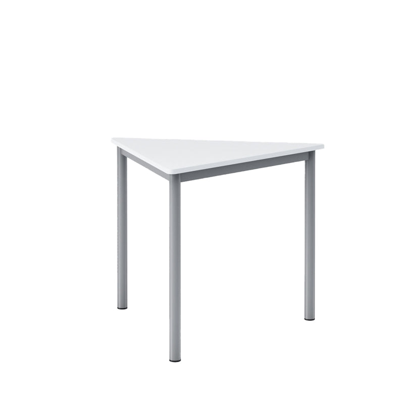 Маса School Trapez 60, над VIII клас, 790 х 905 х 750 mm, бял плот, сив метал