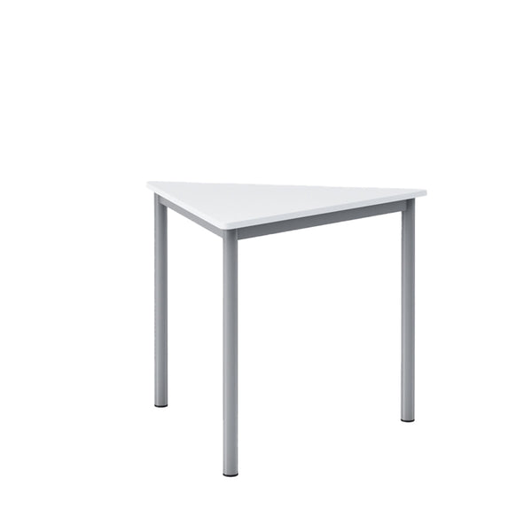 Маса School Trapez 60, над VIII клас, 790 х 905 х 750 mm, бял плот, сив метал