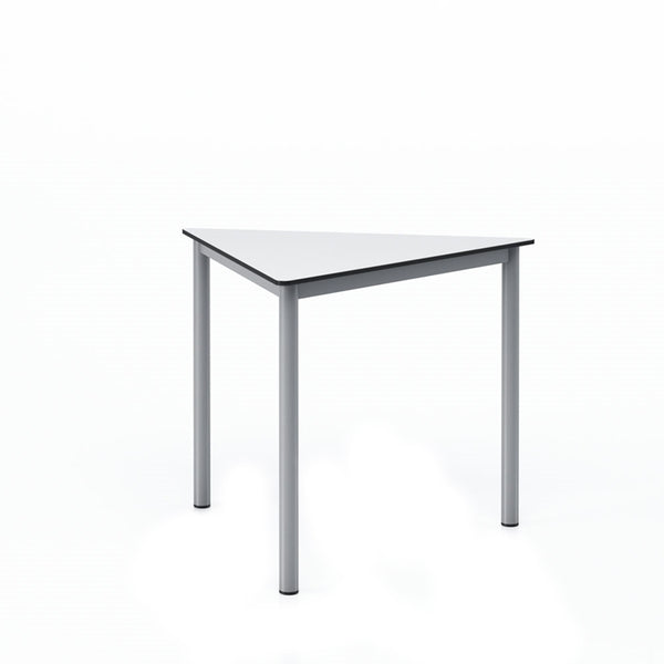 Маса School Trapez 60, над VIII клас, 790 х 905 х 750 mm, HPL, бял плот, сив метал