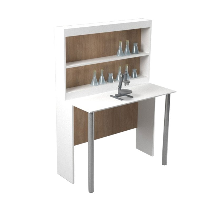 Работна маса Labo, с надстройка, HPL плот, 1200 х 600 х 1650 mm