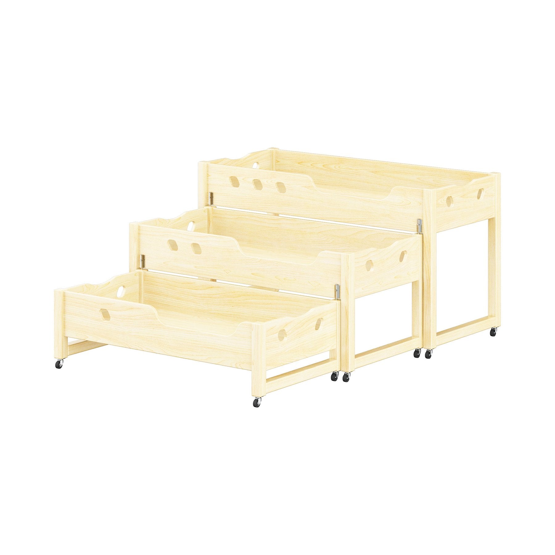 Легло Smarty F302534, тройно, стифиращо се, 18 mm каучуково дърво, 1490 х 660 х 845 mm