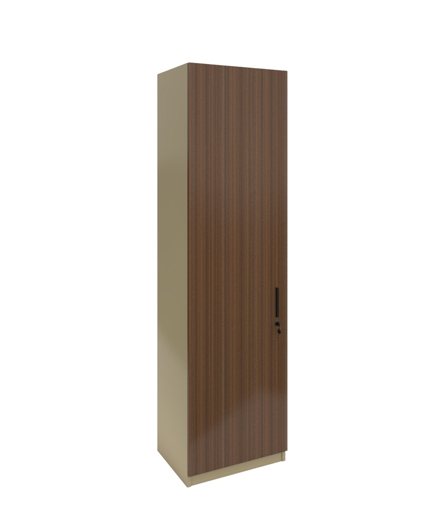 Гардероб Lisabon, единичен, 550 х 400 х 2000 mm, ПДЧ 18 mm, тъмен дъб и сиво