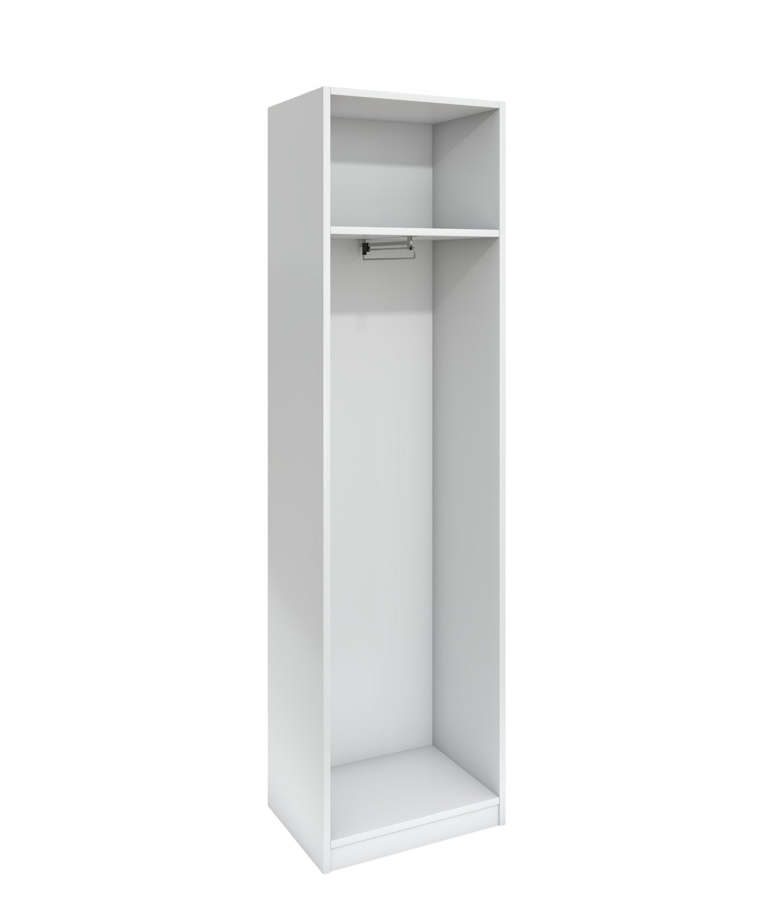 Гардероб Lisabon, единичен, 550 х 400 х 2000 mm, ПДЧ 18 mm, тъмен дъб и сиво