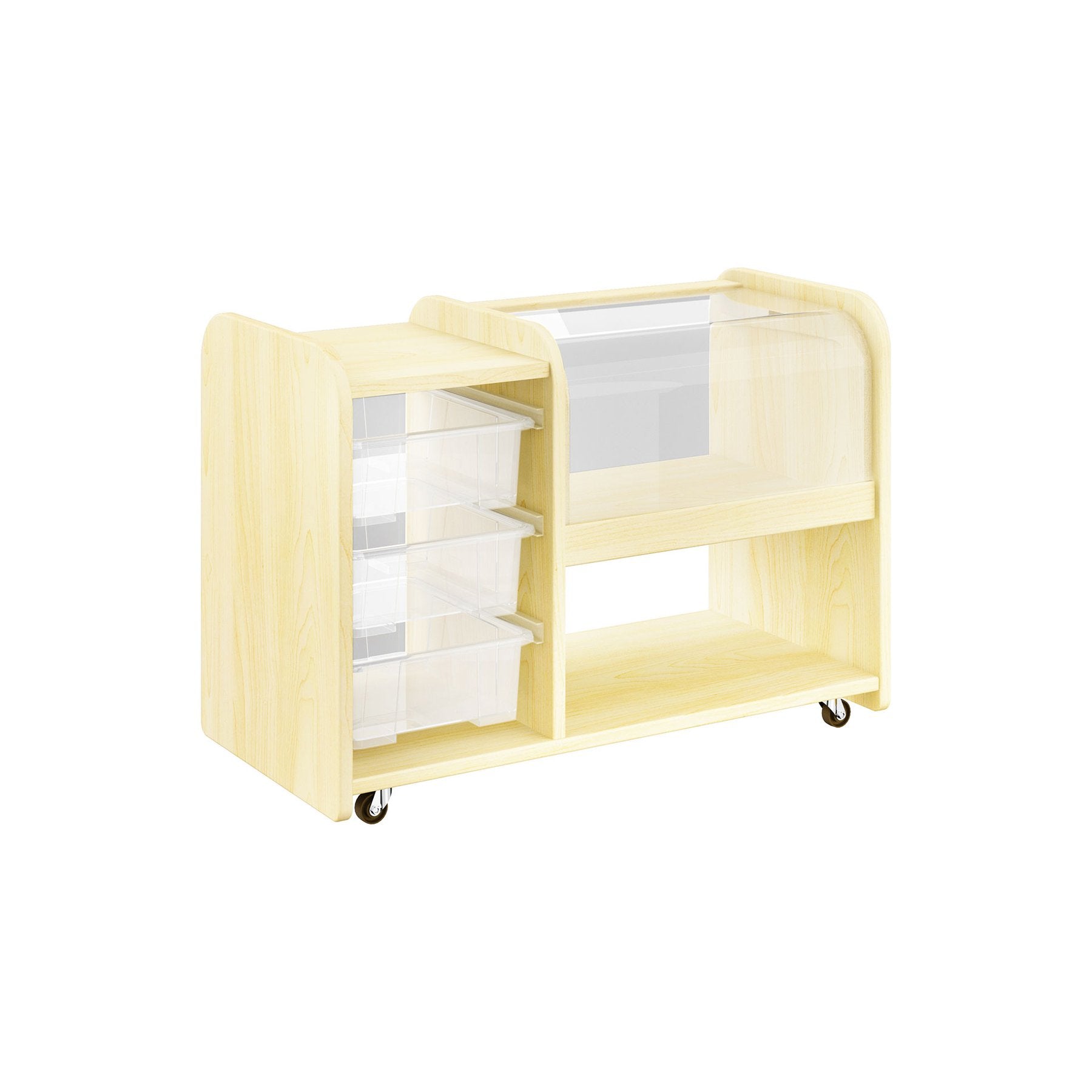 Етажерка Smarty F102759, на колела, 3 тавички, 18 mm шперплат, 800 х 400 х 540 mm