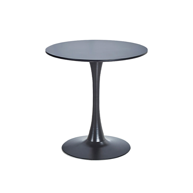 Маса Vassy Black, кръгла, диаметър 120 cm, MDF 25 mm, метална основа, черна