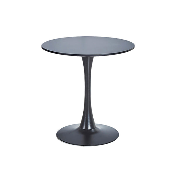 Маса Vassy Black, кръгла, диаметър 120 cm, MDF 25 mm, метална основа, черна