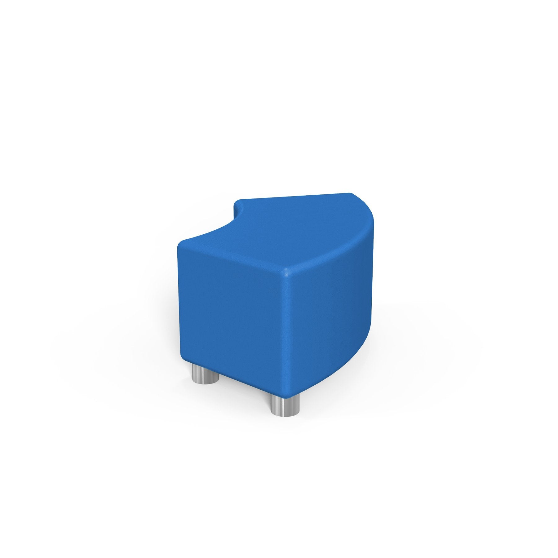 Табуретка Curve, екокожа, 90 х 90 х 43 cm, синя