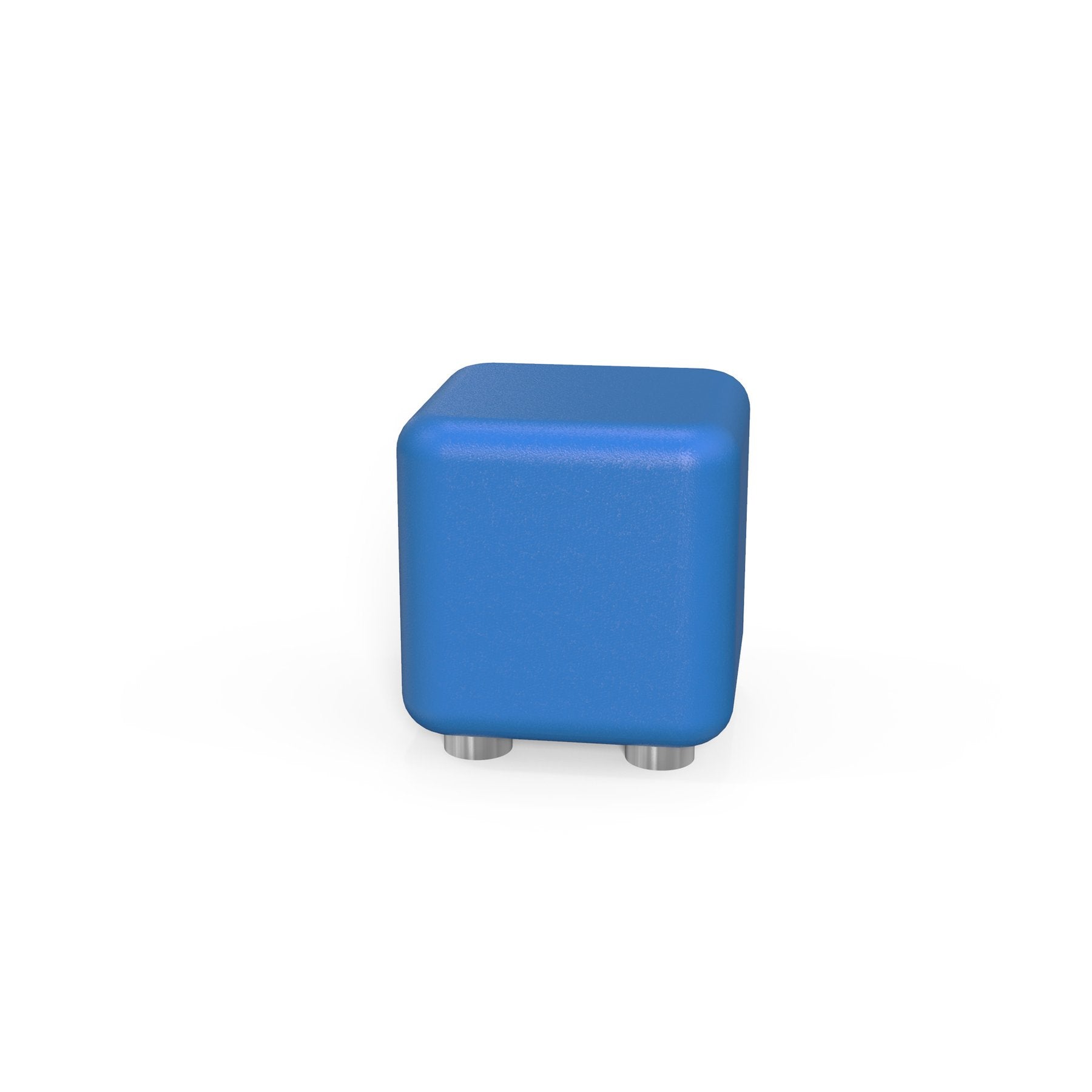 Табуретка Cube, квадратна, екокожа, 60 х 60 х 43 cm, синя