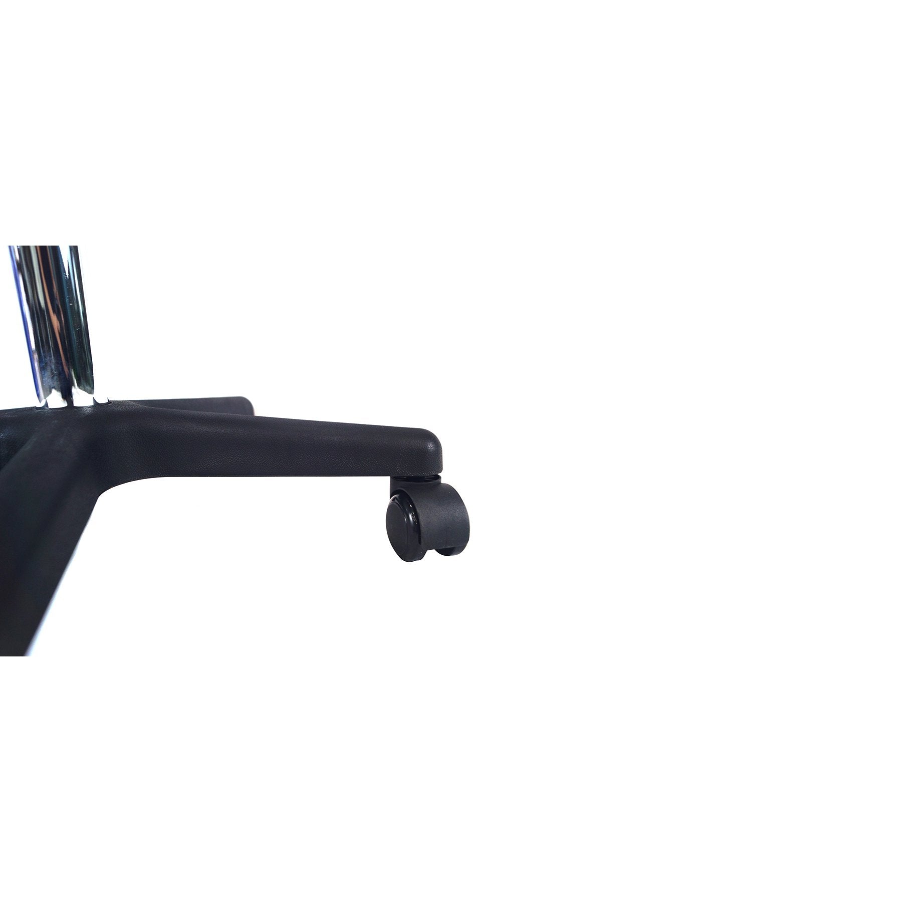 Офис стол-табуретка Stool, до 130 kg, екокожа, черна, 2 броя в комплект