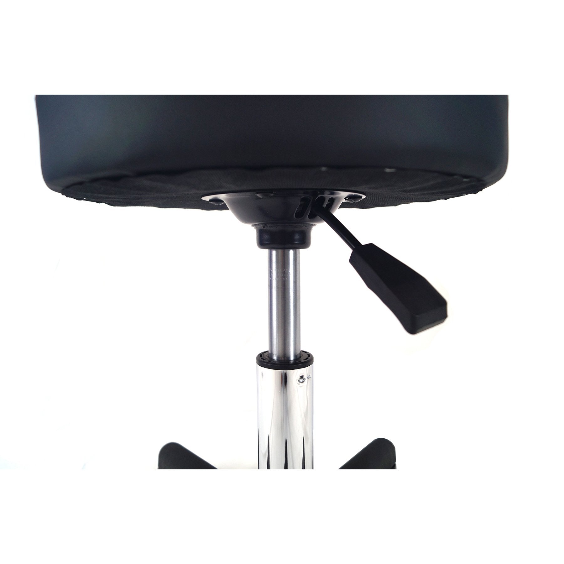 Офис стол-табуретка Stool, до 130 kg, екокожа, черна, 2 броя в комплект